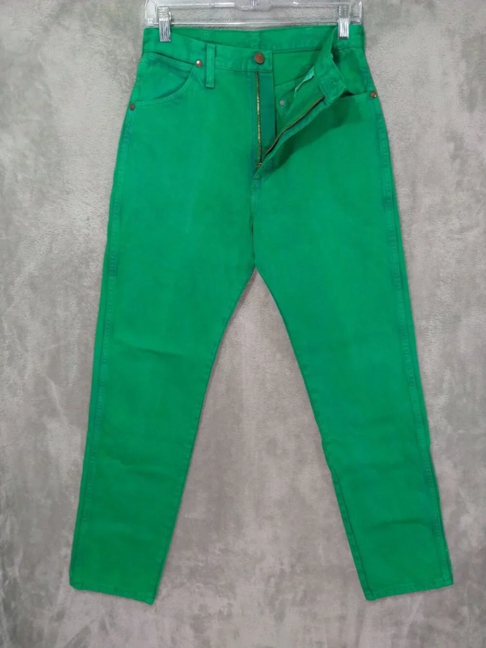 Wrangler Jeans Womens 9x32 Green Denim Cowboy Cut Slim Fit High Rise Vintage
